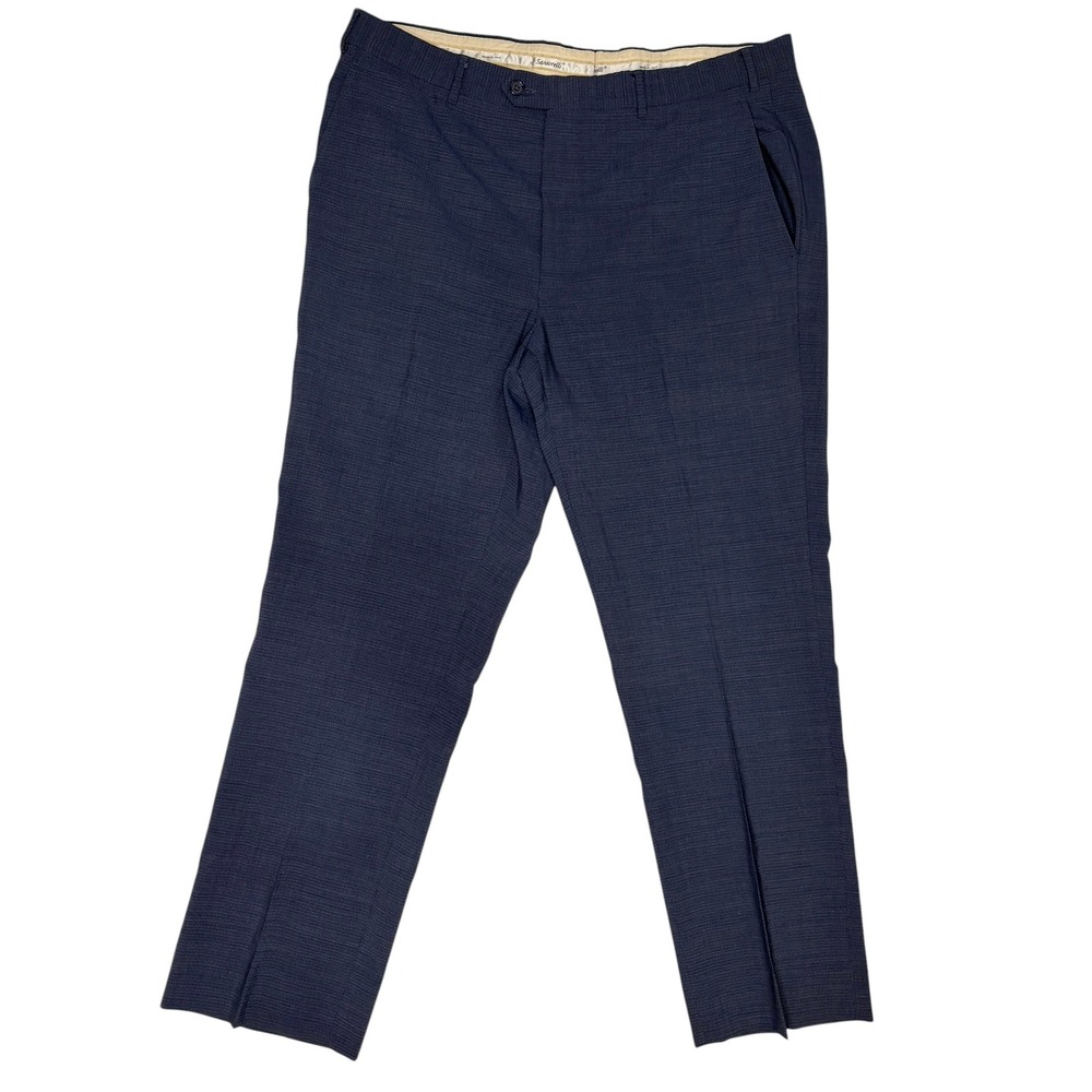 Santorelli Romeo Mens 38 Navy Virgin Wool Blend Pants Italy Measures 38x30